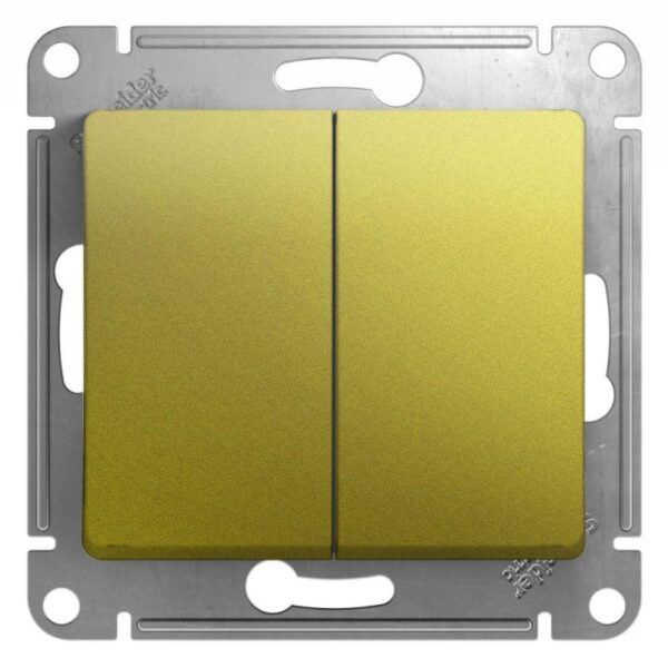 Выключатель 2-кл. СП Glossa 10А IP20 (сх. 5) 10AX механизм фисташк. SE GSL001051 (454349)