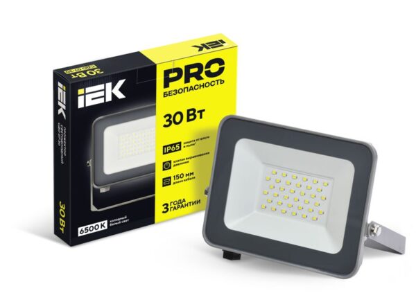 Прожектор светодиодный СДО 07-30 30Вт 6500К IP65 сер. IEK LPDO701-30-K03 (444210)