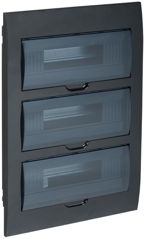 Корпус встраиваемый ЩРВ-П-36 Krepta 3 IP41 пластик. черн. IEK MKP12-V-36-41-K02 (1330847)