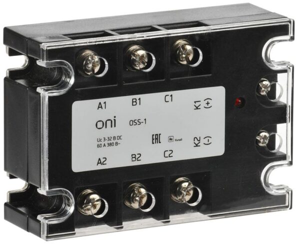 Реле твердотельное OSS-1 60А 380В AC 3-32В DC ONI OSS-1-3-60-B (1436008)