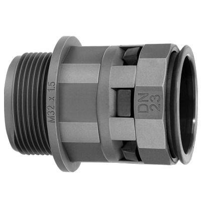 Переходник труба-коробка DN 17мм М25х1.5 полиамид черн. IP66 DKC PAM17M25N (149949)