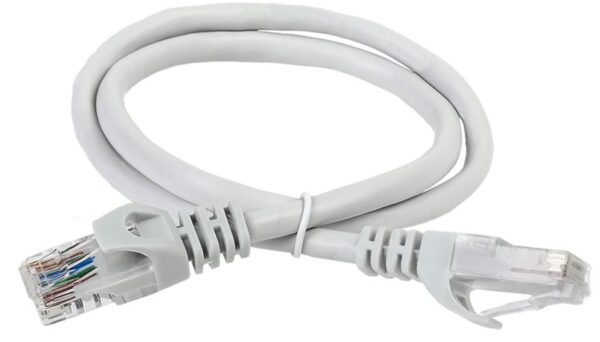Патч-корд кат.5E UTP 1м сер. ITK PC01-C5EU-1M (292396)