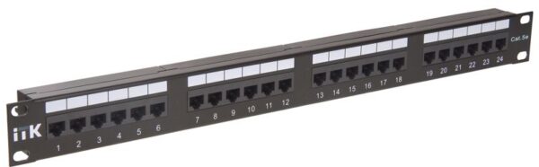 Патч-панель 1U кат.5E UTP 24 порта Dual IDC ITK PP24-1UC5EU-D05 (301897)