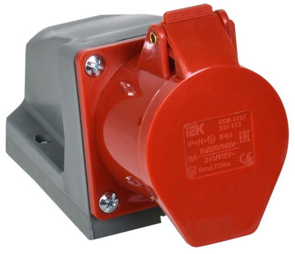 Розетка ОП ССИ-115 16А 3P+PE+N 380В IP44 IEK PSR12-016-5 (25814)