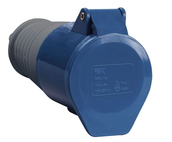Розетка кабельная 16А 220В 2P+PЕ ССИ-213 IP44 IEK PSR21-016-3 (33955)