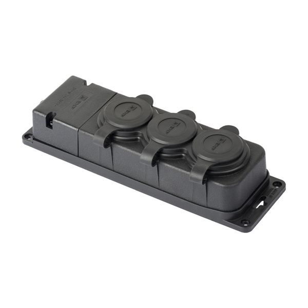 Колодка 3-м 16А IP44 2P+PE 230В с защ. крышками каучук PROxima EKF RPS-015-16-230-44-r (527771)