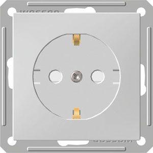Розетка 1-м СП W59 16А IP20 с заземл. защ. шторки механизм бел. SE RS16-152-1-86 (129723)