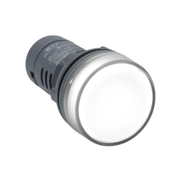 Лампа светосигнальная SB7 d22мм 230В AC бел. моноблочная SE SB7EV07MP (1680923)