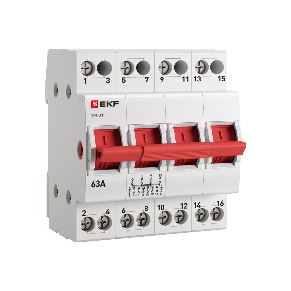 Переключатель трехпозиционный ТПС-63 4P 63А PROxima EKF TPS463 (1752440)