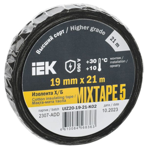 Изолента Х/Б 19мм 21м MIXTAPE 5 IEK UIZ20-19-21-K02 (1816716)