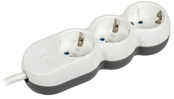 Удлинитель 3х1.5м с заземл. 16А IP20 Uno У03 2P+PE 250В 3х1.5 IEK WYP53-16-03-D15-Z (1383715)