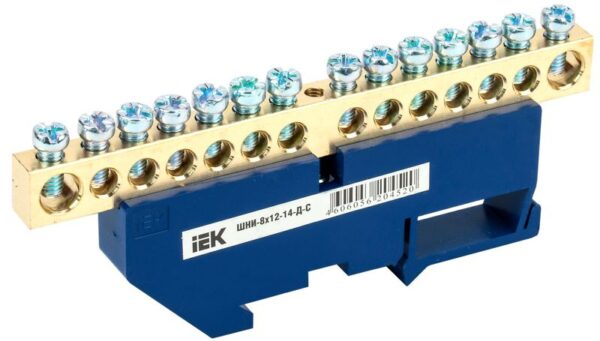 Шина нулевая на DIN-изол. ШНИ-8х12-14-Д-С IEK YNN10-812-14D-K07 (1037428)