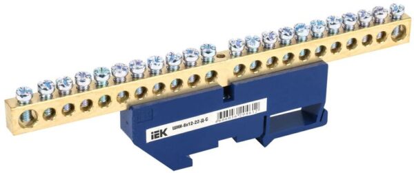 Шина нулевая на DIN-изол. ШНИ-8х12-22-Д-С IEK YNN10-812-22D-K07 (1037435)