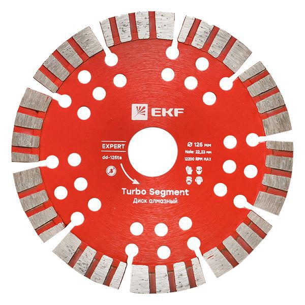 Диск алмазный Turbo Segment 125х22.23мм Expert EKF dd-125ts (1648337)