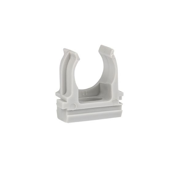 Держатель для труб (клипса) d16мм сер. (уп.10шт) Plast EKF derj-z-16n-r (453607)