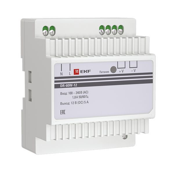 Блок питания 12В DR-60W-12 PROxima EKF dr-60w-12 (1306419)