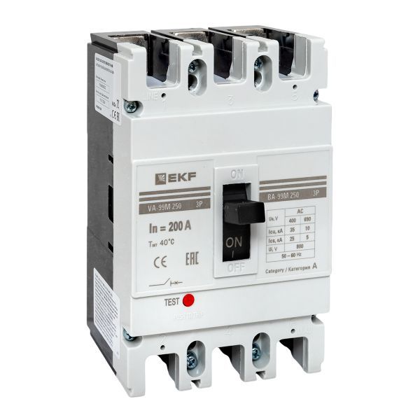 Выключатель автоматический 3п 250/200А 35кА ВА-99М PROxima EKF mccb99-250-200m (209162)