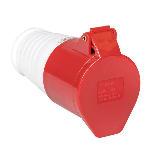 Розетка кабельная 16А 380В 3P+РЕ IP44 (214) EKF ps-214-16-380 (126567)